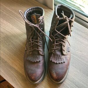 Justin Boots Dark Brown Men's Leather Boots